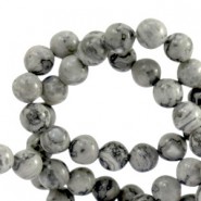 Natuursteen kralen dolomiet 6mm Marble grey